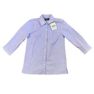 Bob Mackie NWT Wearables Art Lavender Embroidered Top Size XXS